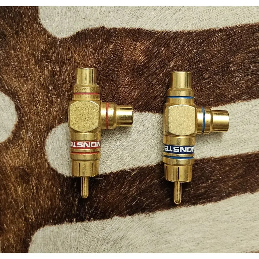Pair of Monster Cable Right Angle RCA Adapters -- CN1